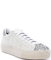 P448 Thea Glitterfine Low Top Leather Platform Sneakers