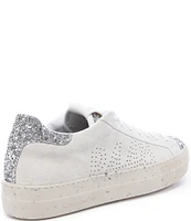 P448 Thea Glitterfine Low Top Leather Platform Sneakers