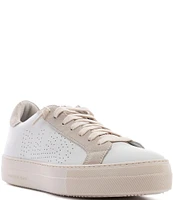 P448 Thea Leather Lace-Up Sneakers