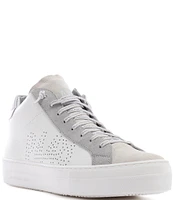 P448 Thea Leather Mid Top Lace-Up Sneakers