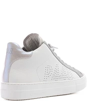 P448 Thea Leather Mid Top Lace-Up Sneakers