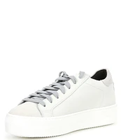 P448 Thea White Laser Low Top Leather Platform Sneakers