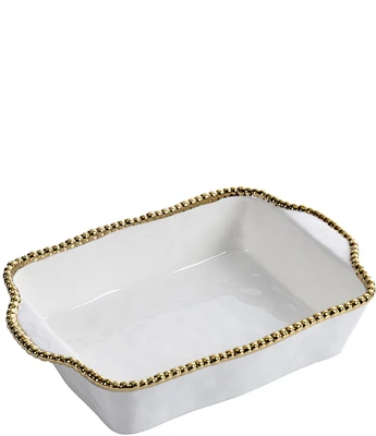 Pampa Bay Golden Salerno Porcelain Rectangular Baking Dish