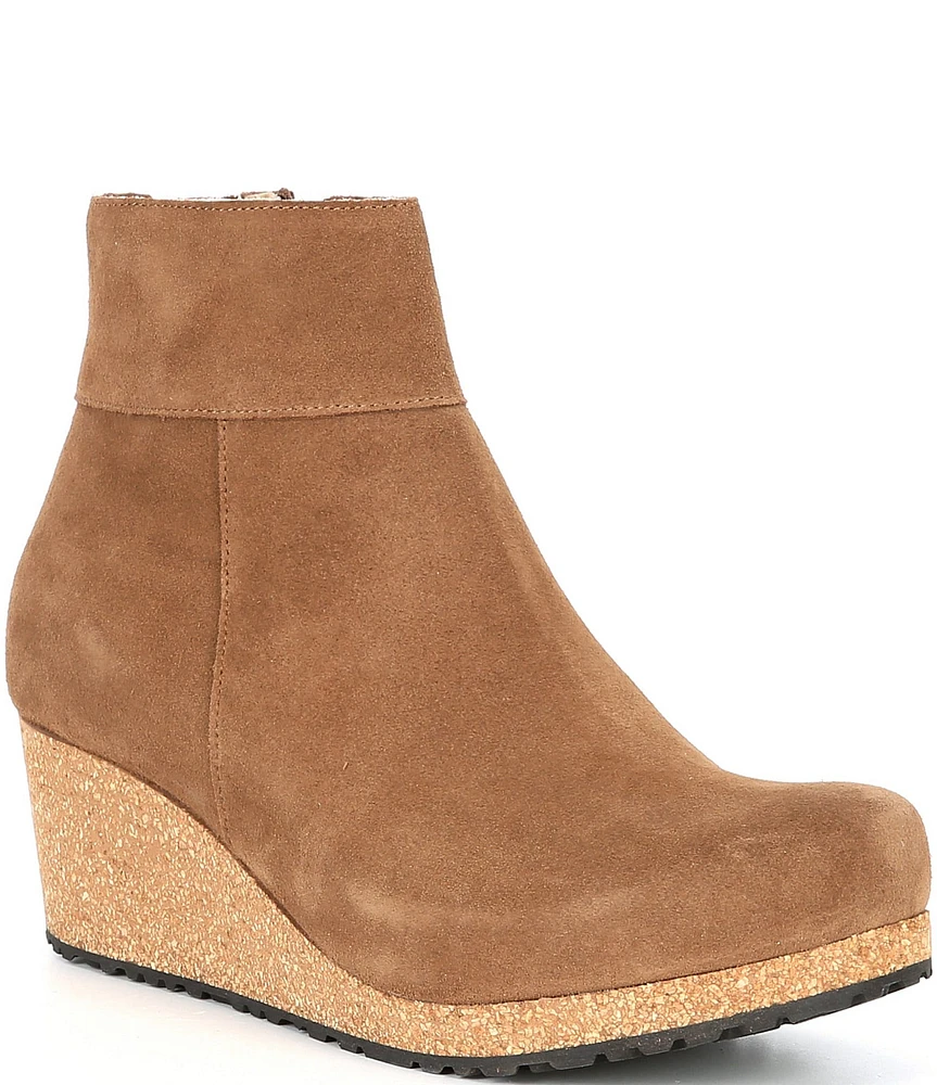 Papillio by Birkenstock Ebba Suede Cork Wedge Booties