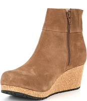 Papillio by Birkenstock Ebba Suede Cork Wedge Booties