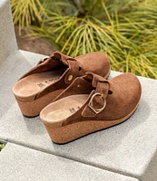 Papillio by Birkenstock Fanny Suede Wedge Clogs