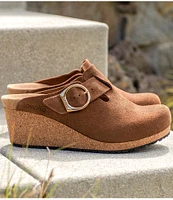 Papillio by Birkenstock Fanny Suede Wedge Clogs