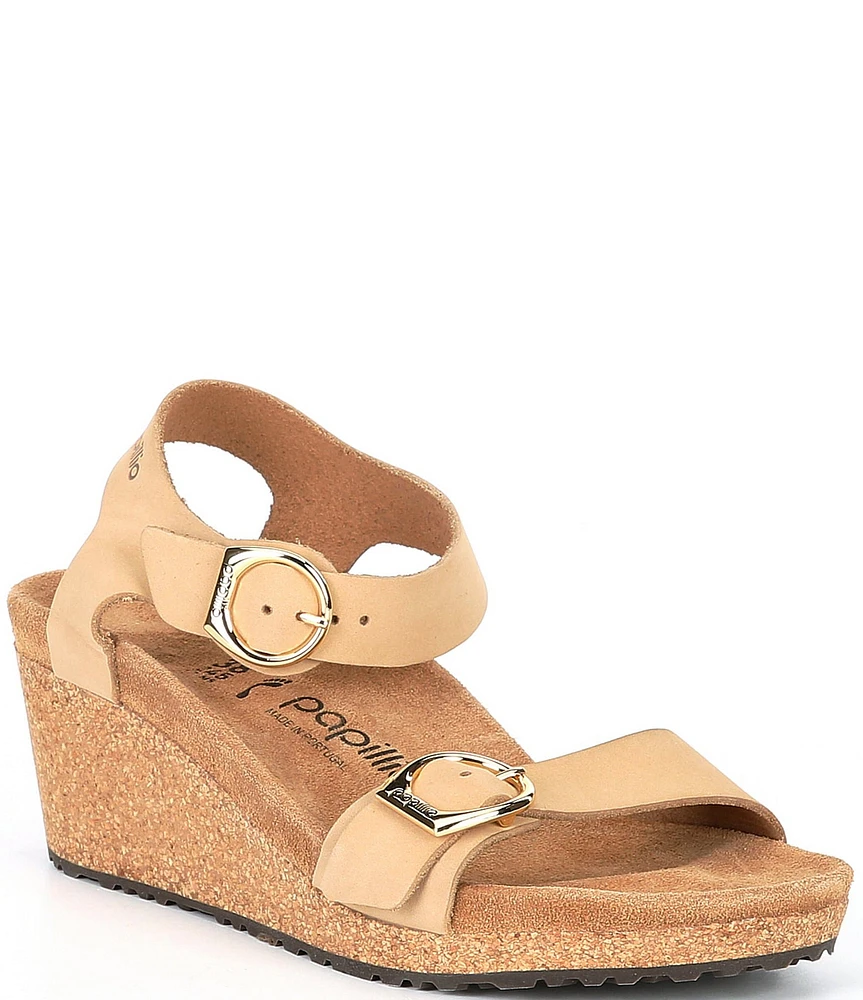 Papillio by Birkenstock Soley Suede Nubuck Ankle Strap Wedges