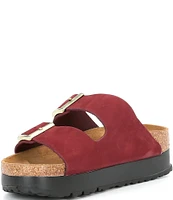 Papillio by Birkenstock Women's Arizona Suede Nubuck Platform Sandals