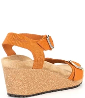 Papillio by Birkenstock Soley Embossed Ankle Strap Wedge Sandals