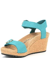 Papillio by Birkenstock Soley Embossed Ankle Strap Wedge Sandals