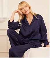 Papinelle Audrey Washable Silk Full-Length Pajama Set