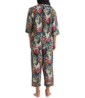 Papinelle Clara Woven 3/4 Sleeve Floral Print Pajama Set