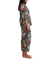 Papinelle Clara Woven 3/4 Sleeve Floral Print Pajama Set