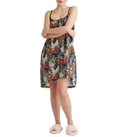 Papinelle Clara Woven Sleeveless Scoop Neck Floral Print Nightgown