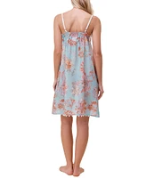 Papinelle Coco Sleeveless V-Neck Woven Floral Print Nightgown