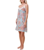 Papinelle Coco Sleeveless V-Neck Woven Floral Print Nightgown