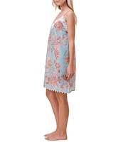 Papinelle Coco Sleeveless V-Neck Woven Floral Print Nightgown
