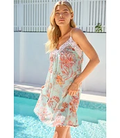 Papinelle Coco Sleeveless V-Neck Woven Floral Print Nightgown