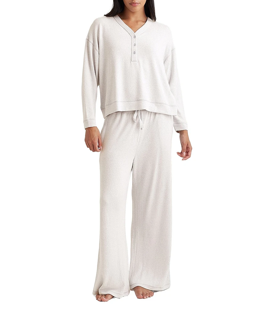 Papinelle Feather Soft Henley & Wide Leg Lounge Set