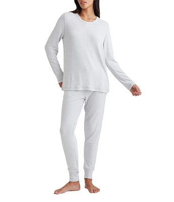 Papinelle Feather Soft Long Sleeve Top & Jogger Knit Pajama Set