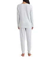 Papinelle Feather Soft Long Sleeve Top & Jogger Knit Pajama Set