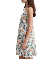 Papinelle Harper Woven Sateen Sleeveless Floral Print Chemise