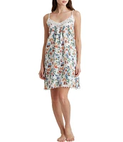 Papinelle Harper Woven Sateen Sleeveless Floral Print Chemise