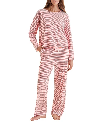 Papinelle Jada Long Sleeve Round Neck Tee & Pant Pajama Set