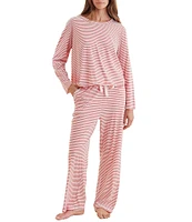 Papinelle Jada Long Sleeve Round Neck Tee & Pant Pajama Set