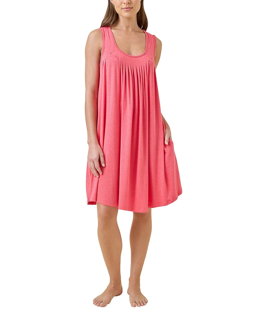 Papinelle Solid Pleated Modal Nightgown