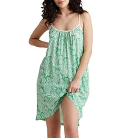 Papinelle Sophia Woven Sleeveless Scoop Neck Paisley Print Nightgown