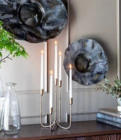 Park Hill Forged Iron Candelabra, Short