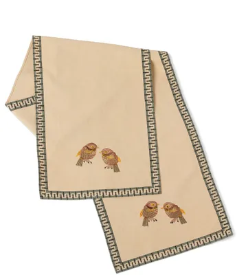 Park Hill Roost Embroidered Pattern Runner