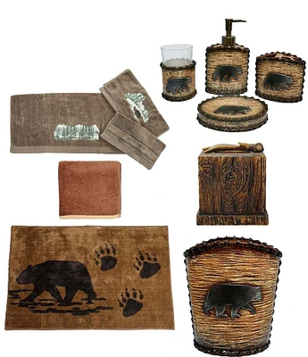 Paseo Road by HiEnd Accents 14-Piece Lodge Bear Bathroom Lifestyle Accessory Collection Set