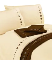 Paseo Road by HiEnd Accents 350-Thread Count Embroidered Star Sheet Set