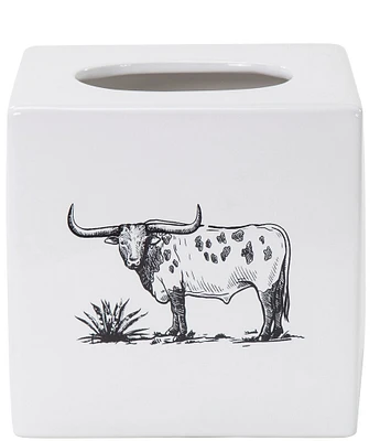 Paseo Road by HiEnd Accents Ranch Life Western Ceramic Tissue Box Cover