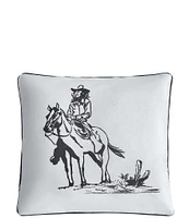 Paseo Road by HiEnd Accents Ranch Life Western Cowgirl Indoor/Outdoor Square Pillow