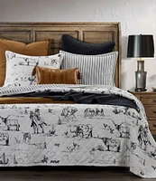 Paseo Road by HiEnd Accents Ranch Life Western Toile Reversible Quilt Mini Set