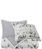 Paseo Road by HiEnd Accents Ranch Life Western Toile Reversible Quilt Mini Set