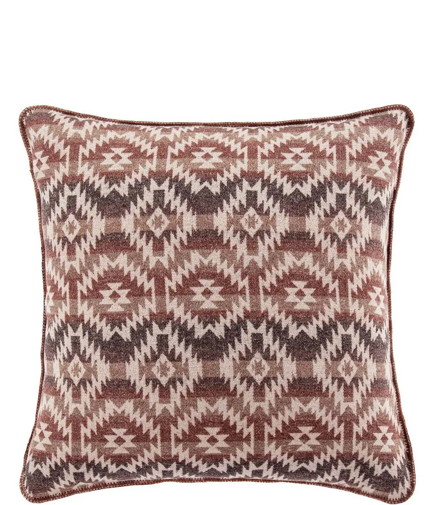 Paseo Road by HiEnd Accents Southwestern Geometric Print Mesa Wool Blend Euro Sham