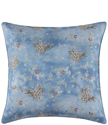 Paseo Road by HiEnd Accents Tasha Polizzi Collection Lee Western Washed Denim Euro Sham