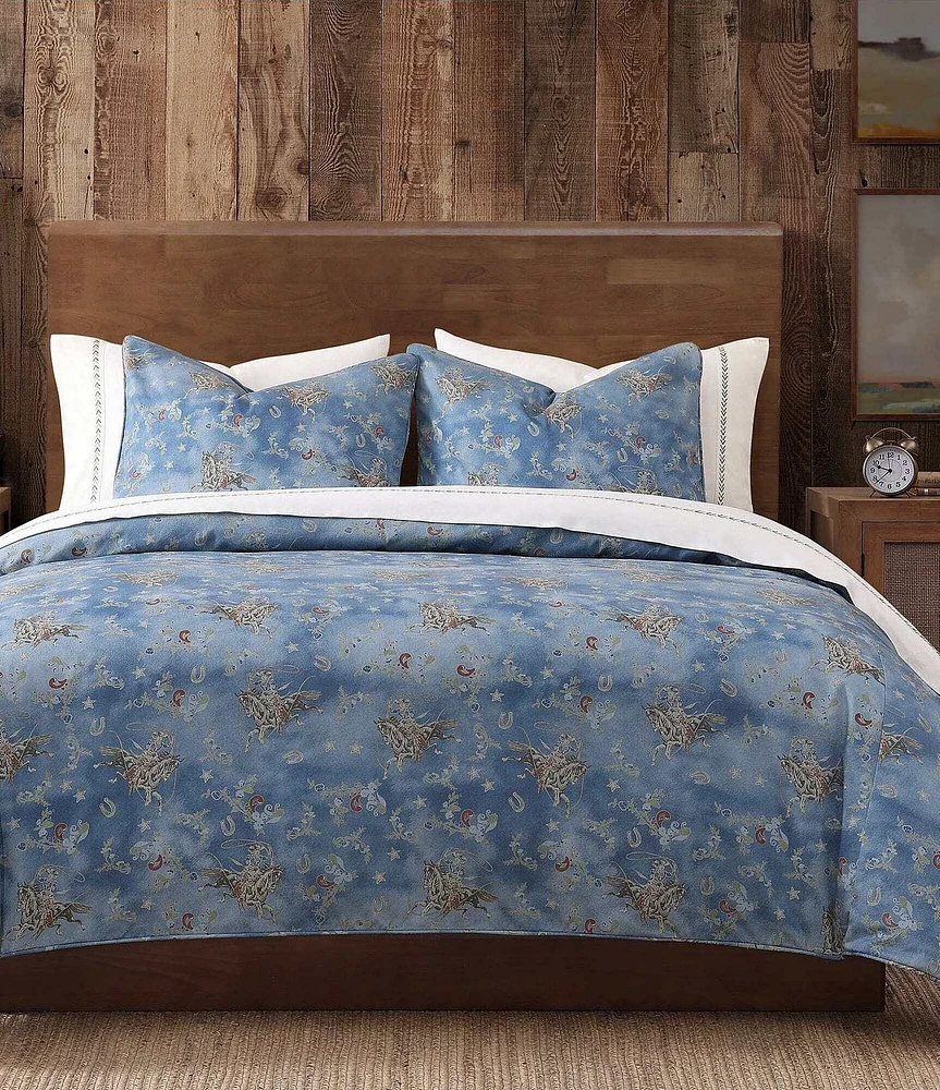 Paseo Road by HiEnd Accents Tasha Polizzi Collection Lee Western Washed Denim Mini Comforter Set