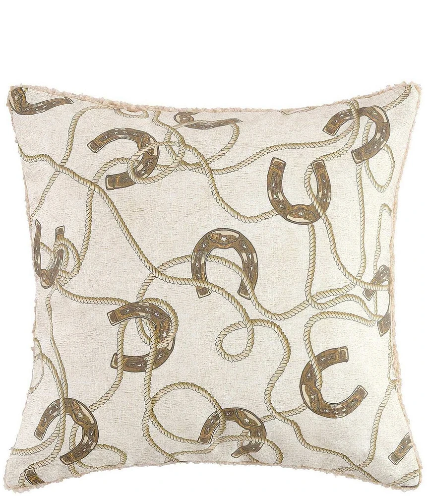 Paseo Road by HiEnd Accents Tasha Polizzi Collection Pierre Equestrian Teddy-Backed Square Pillow