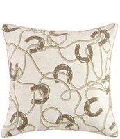 Paseo Road by HiEnd Accents Tasha Polizzi Collection Pierre Equestrian Teddy-Backed Square Pillow
