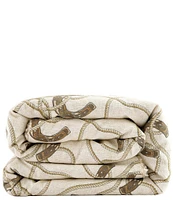 Paseo Road by HiEnd Accents Tasha Polizzi Collection Pierre Equestrian Teddy-Backed Throw Blanket