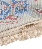 Paseo Road by HiEnd Accents Tasha Polizzi Collection Rosabel Washed Denim Teddy-Backed Square Pillow
