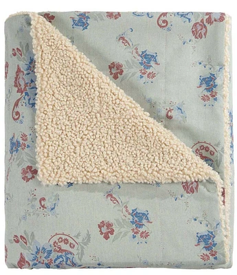 Paseo Road by HiEnd Accents Tasha Polizzi Collection Rosabel Washed Denim Teddy-Backed Throw