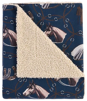 Paseo Road by HiEnd Accents Tasha Polizzi Collection Saratoga Western Teddy Cozy Throw Blanket