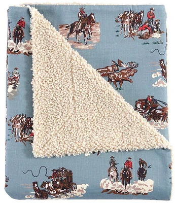 Paseo Road by HiEnd Accents Tasha Polizzi Collection Western American Frontier Teddy Throw Blanket